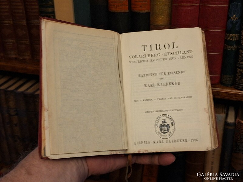 1931 és 1926  két kötet BAEDEKER--ÖSTERREICH OHNE TIROL UND VORALBERG - TIROL UN D VORALBERG egyben