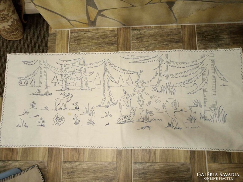 Huge deer wall protector, hand-stitched