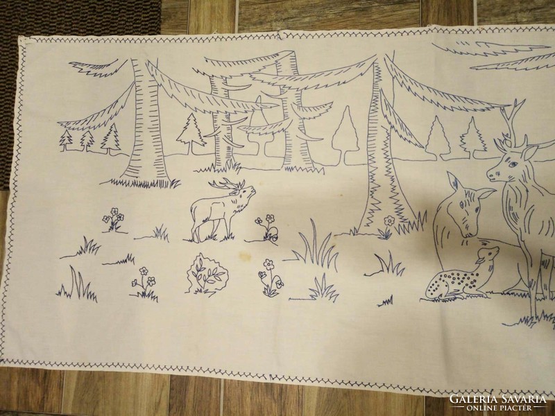 Huge deer wall protector, hand-stitched