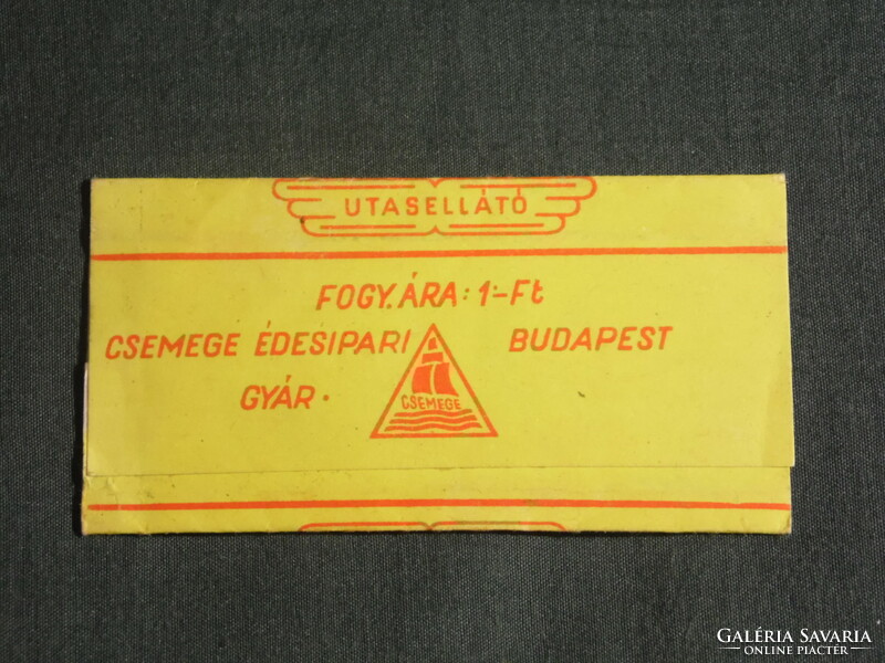 Csokoládé címke, Csemege édesipari gyár Budapest, Úttörő vasút Utasellátó