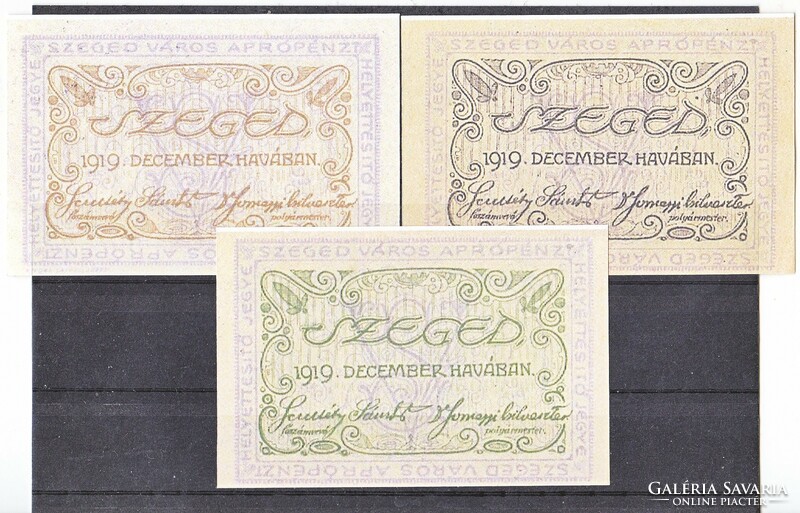 City of Szeged ticket 10-20-50 fils 1919 replica