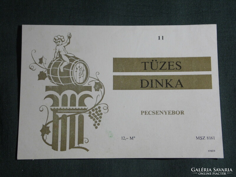 Wine label, fiery Dinka roast wine