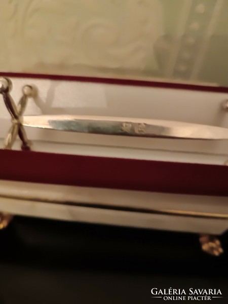 Antique silver monogrammed knife holder