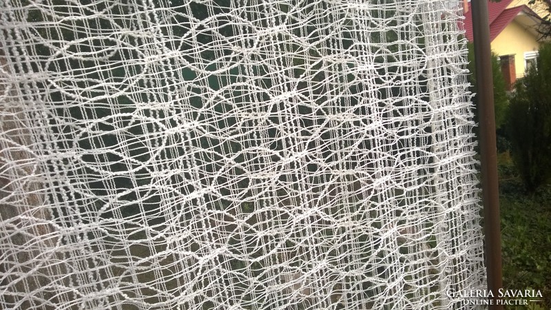 Retro modern fishnet thread curtain 290x180 cm - freshly washed