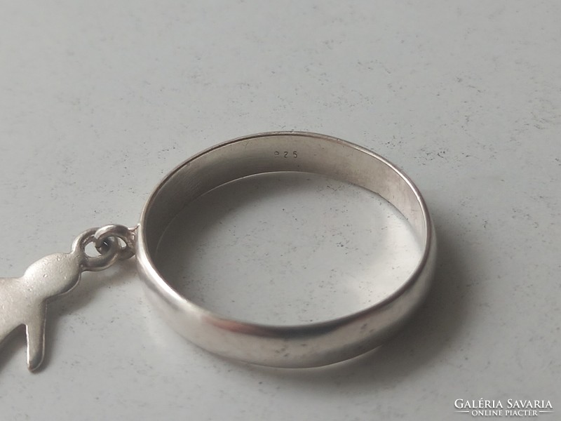 Női függős ezüst gyűrű (19mm)