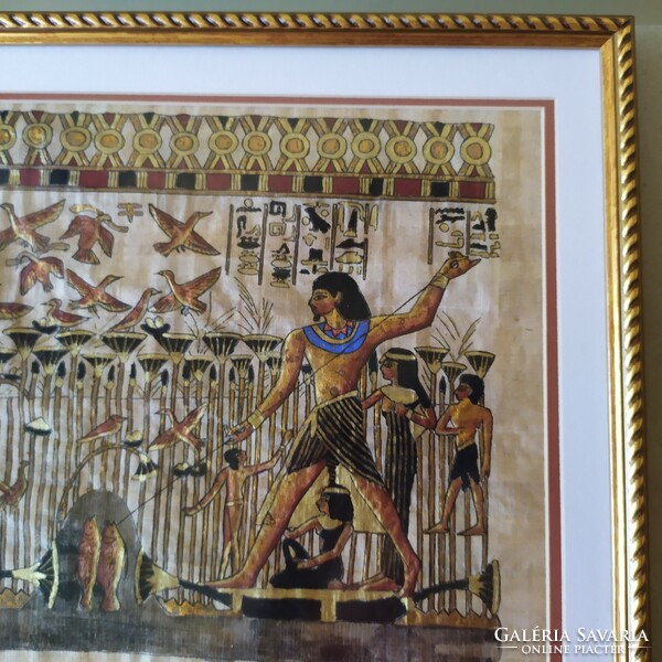 Egyptian papyrus picture nicely framed for sale!