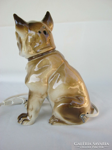 Retro ... boxer kutya figurális porcelán lámpa