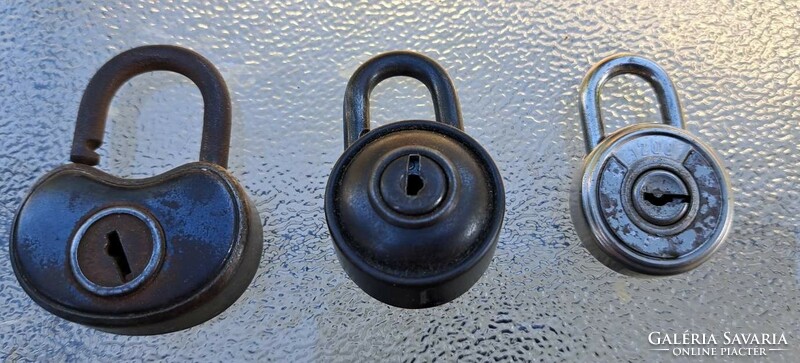 3 antique padlocks in one.