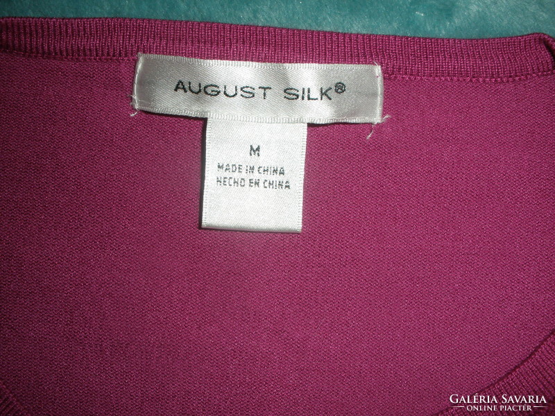 August silk cardigan, magenta