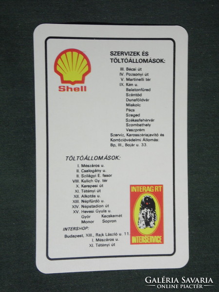 Card calendar, shell gas stations, filling stations, car service, 1976, (2)