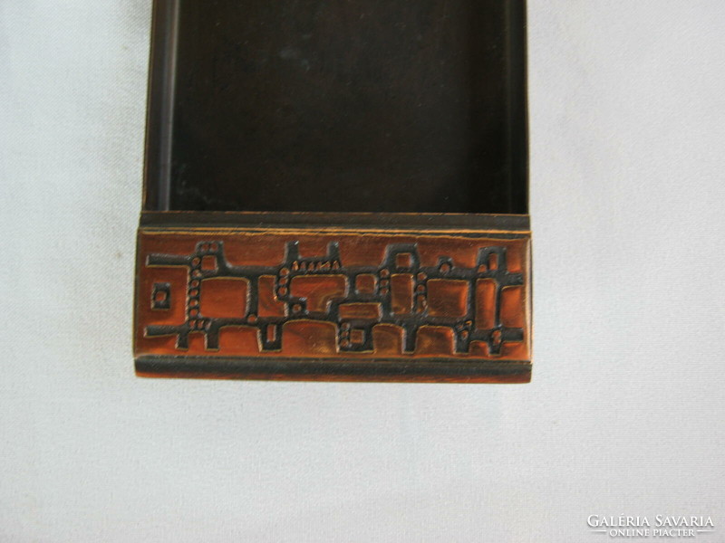 Retro ... Kopcsányi Ottó zsűrizett iparművészeti bronz tálca