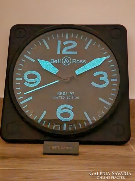 Bell & Ross br01-92 blue - wall clock (dealer clock)