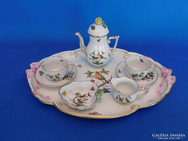 Herend Rothschild pattern 2-piece coffee set