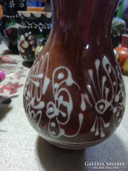 Vase with folk handles 12...It is in the condition shown in the pictures