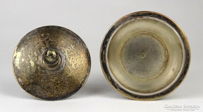 1P335 old acorn decorative silver plated metal bonbonier