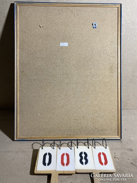 Expresszionista festmény 1984-ből, szignált, olaj, karton, 56 x 74 cm-es