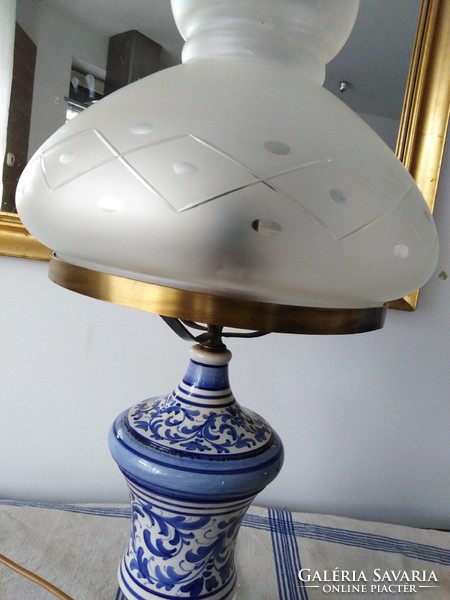 Kerámia asztali lámpa - nagypolgári jelleggel / antik