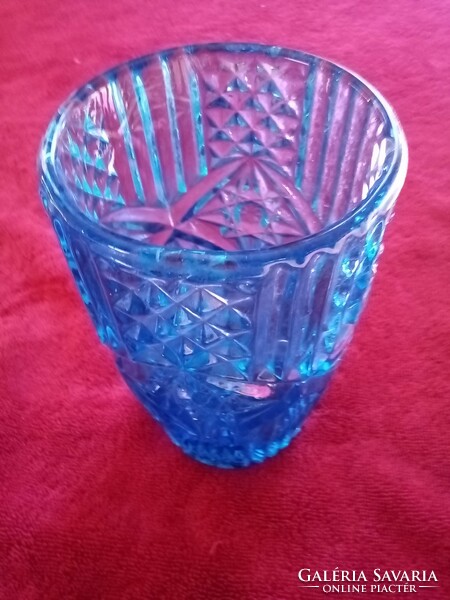 Árt Deco kék üveg váza