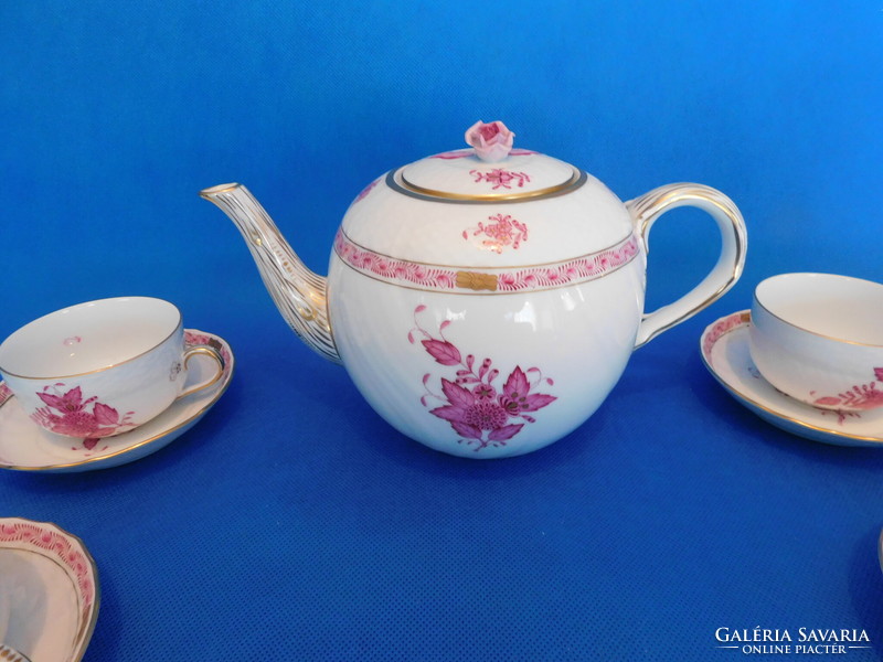 Herend Apponyi pur-pur pattern 6-piece tea set