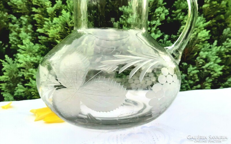Huge polished glass jug