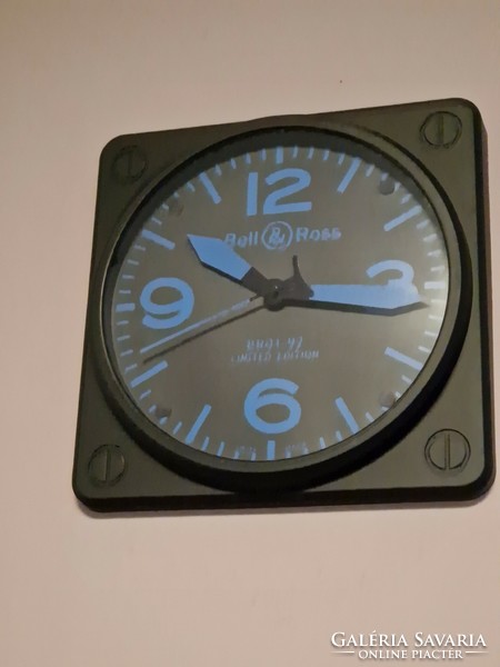 Bell & Ross br01-92 blue - wall clock (dealer clock)