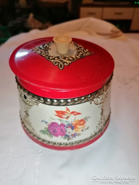 Vintage, floral, very nice biscuit box