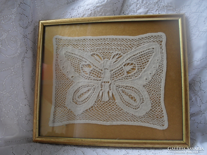 Lace butterfly in a sophisticated frame