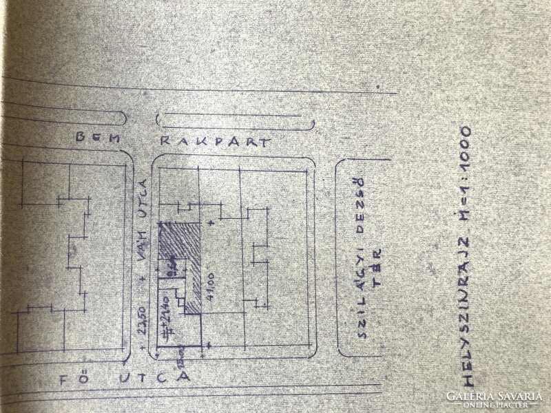 Társasház építészeti terv az 1960-as évekből - VÁTI, Gömöry János