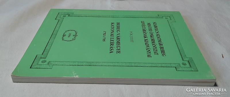 Pók Judit: Bereg ​vármegye katonai leírása 1782–1785