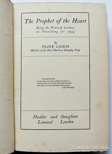 Frank Cairns: The Prophet of the Heart (1934)