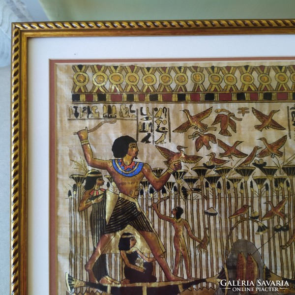 Egyptian papyrus picture nicely framed for sale!