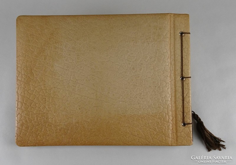 1P351 old genuine leather photo album photo album 28 x 37.5 Cm