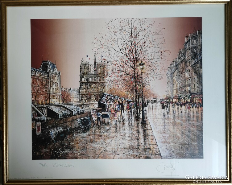 Paris notre-dam collection guy dessapt hand signed color print