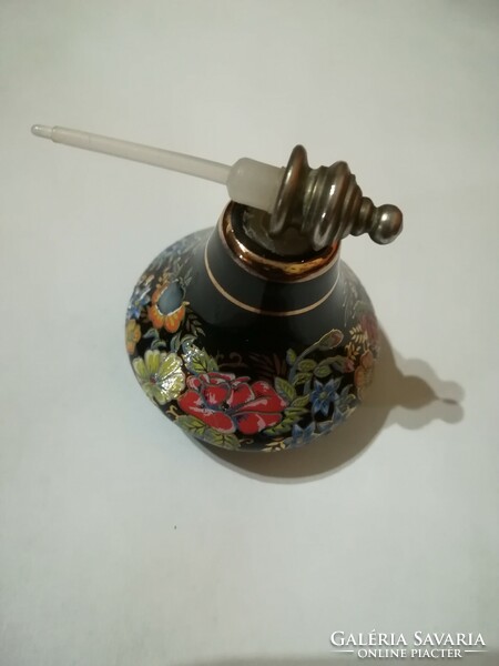 Enameled painted perfume box, perfume holder.