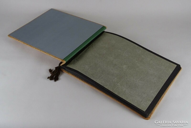 1P351 old genuine leather photo album photo album 28 x 37.5 Cm