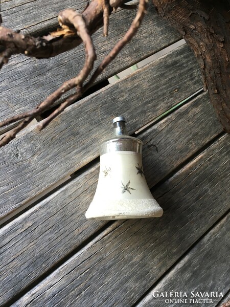 Old silver bell-shaped Christmas tree decoration