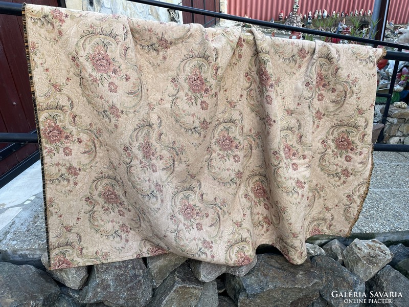 Retro virágos Gyönyörű  gobelines szövött ágytakaró takaró terítő asztalterítő nosztalgia darab