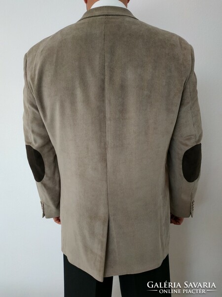 DIGEL drapp mikro kordbársony férfi zakó szarvasbőr könyök erősítéssel The menswear concept