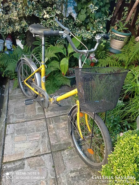 Retro folding camping bike.