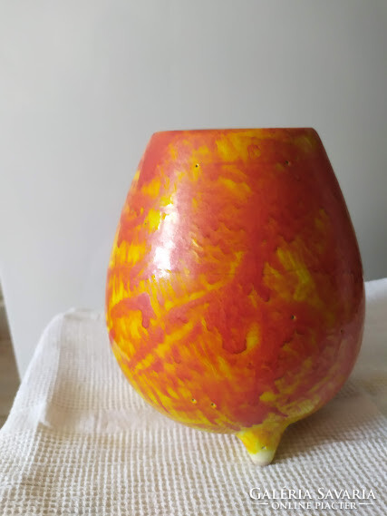 Narancs kerámia váza