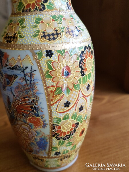 Meseszép kínai porcelán fedeles váza