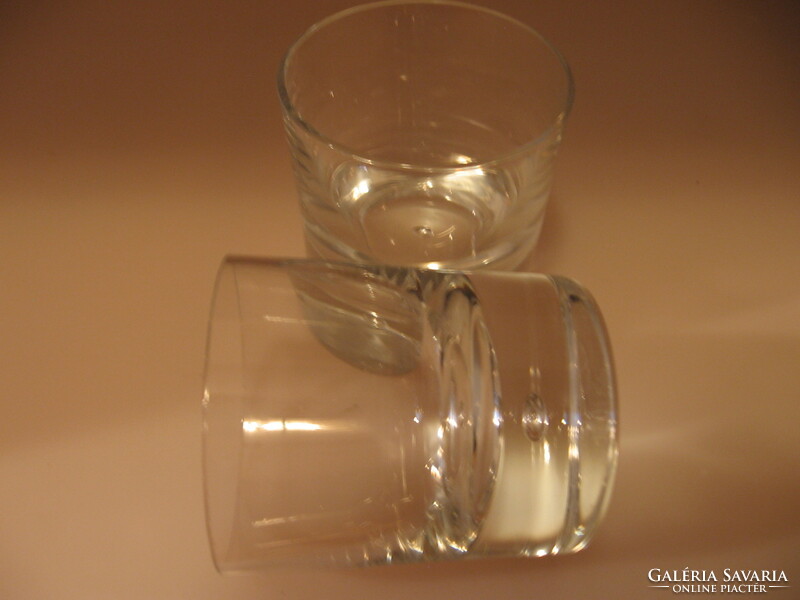 Talpában buborékos kristály pohár pár