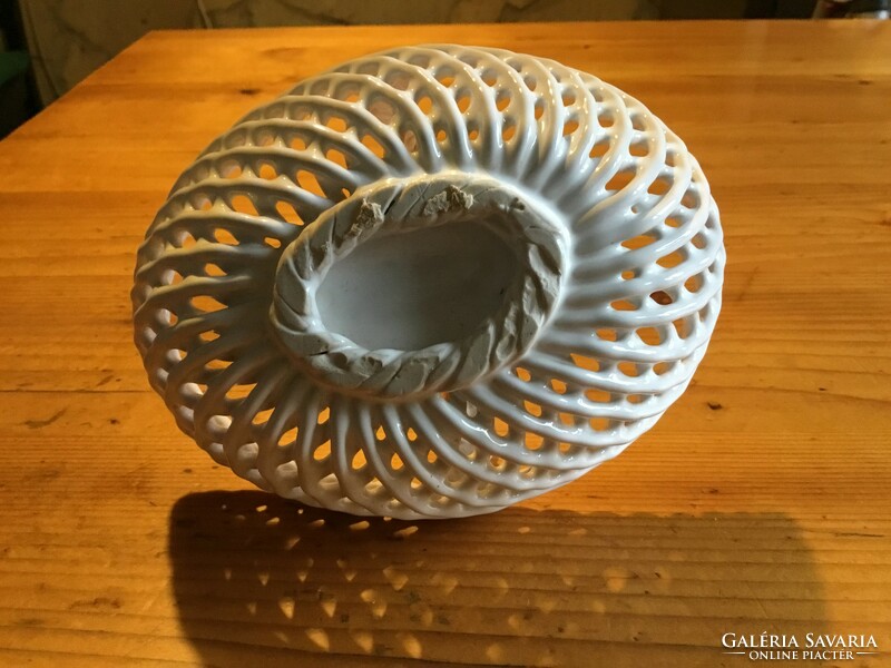 Ceramic craft bowl and basket - Bodrogkeresztúr, flawless