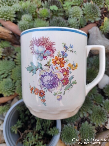 Floral granite mug