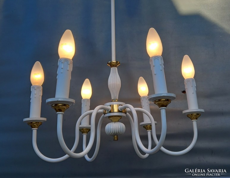 Flemish copper chandelier shabby chic