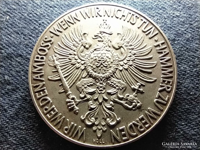 Bismarck We become an anvil if we do nothing commemorative medal silver color 50 mm, 46.5 g (id80546)