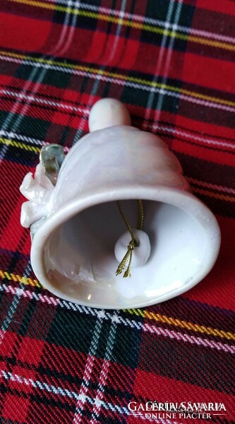 Karácsonyra Mini tündéri porcelán csengő