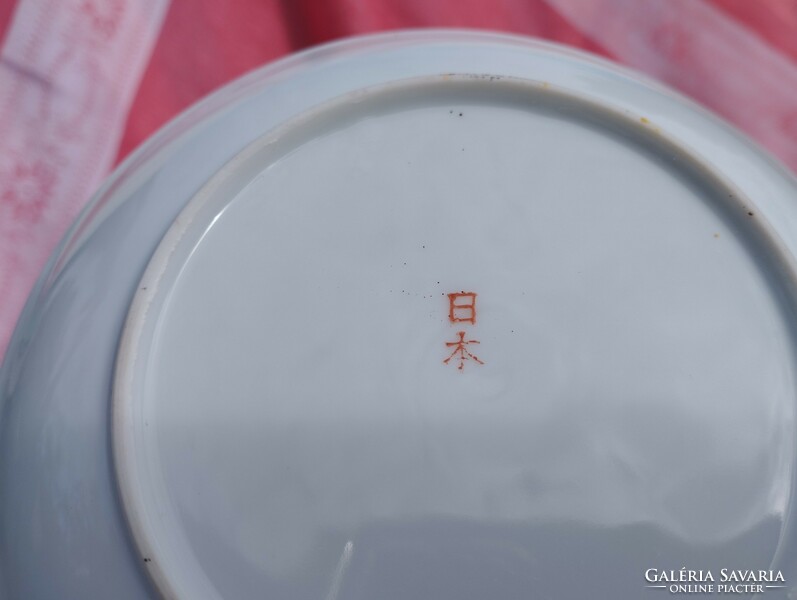 Antik japán Satsuma porcelán reggeliző, 3 db.