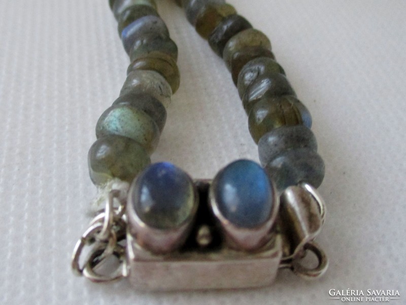 Special labradorite necklace with labradorite stone silver clasp