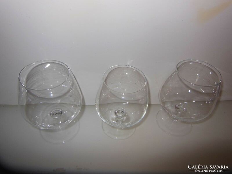 Glass - 3 pcs - 3.5 dl - cognac - giant - Austrian - flawless